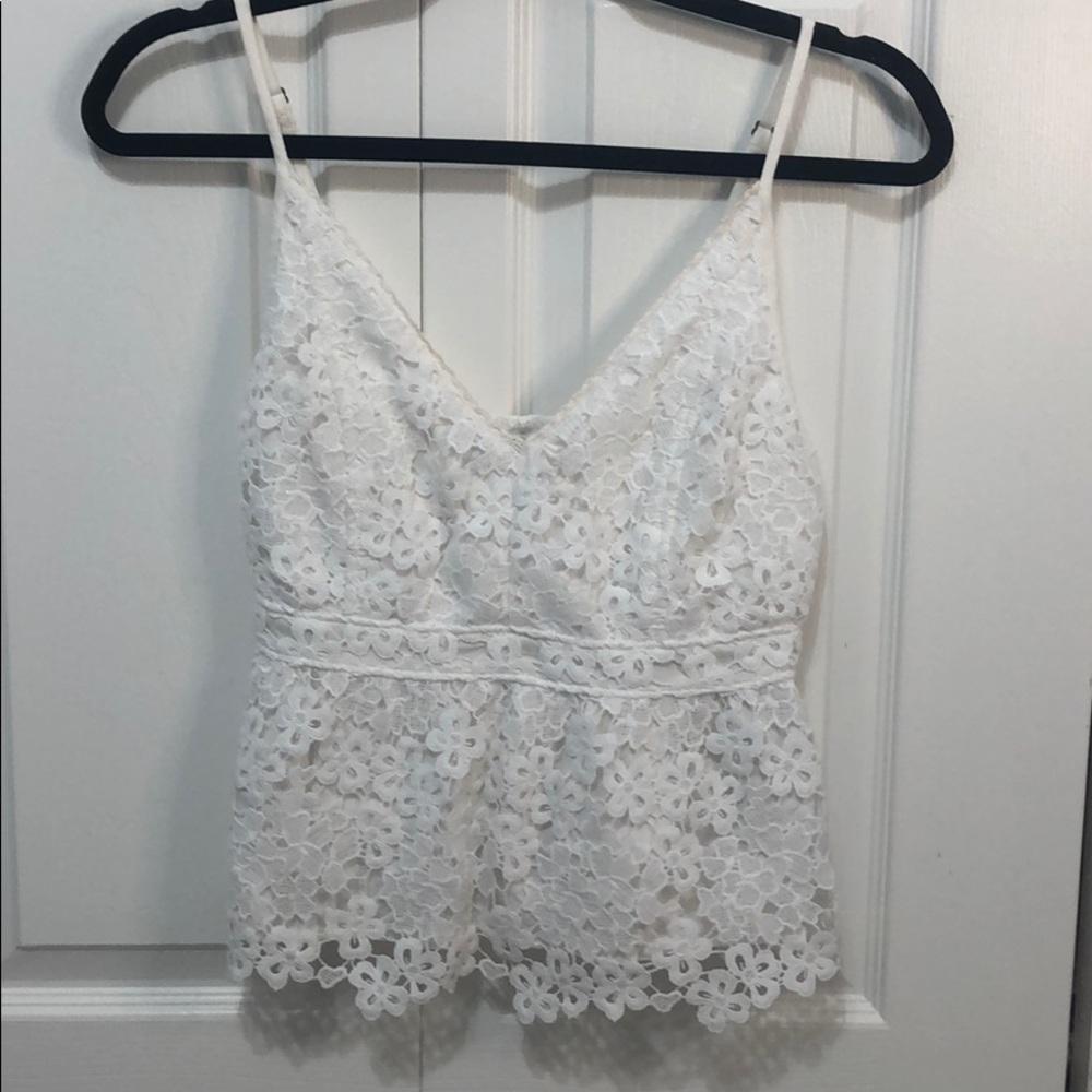 Abercrombie white lace tank